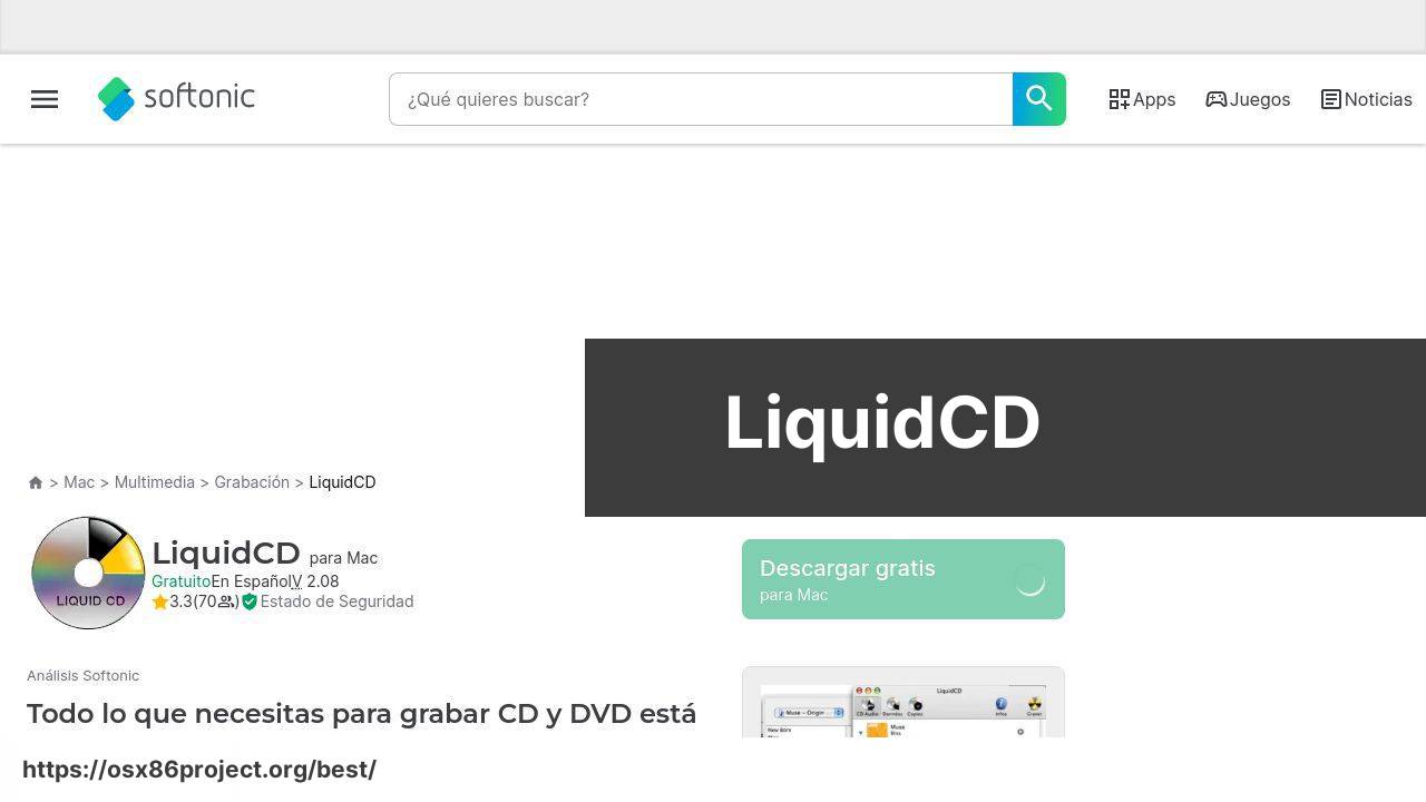 https://liquidcd.softonic.com/mac screenshot
