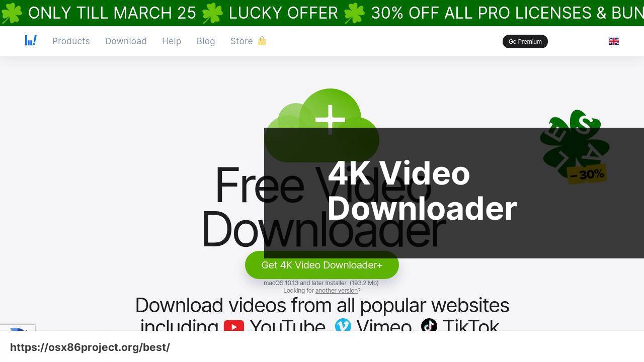 Schermata del sito https://www.4kdownload.com/products/product-videodownloader