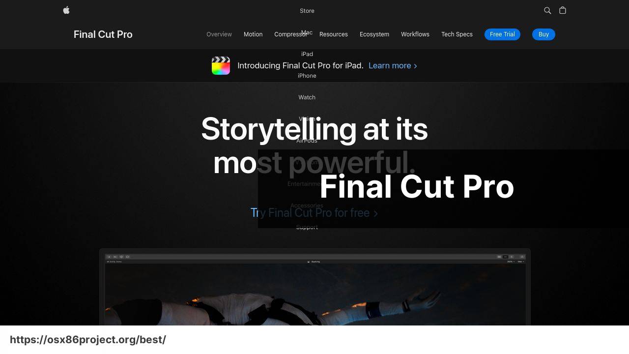 https://www.apple.com/final-cut-pro/ screenshot