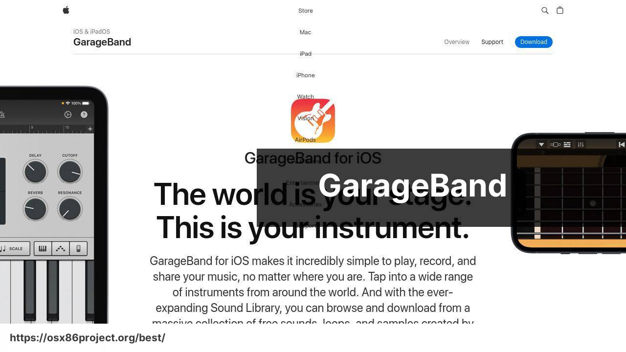 https://www.apple.com/garageband/ screenshot