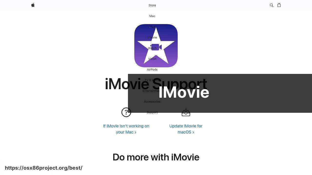 https://www.apple.com/imovie/ screenshot