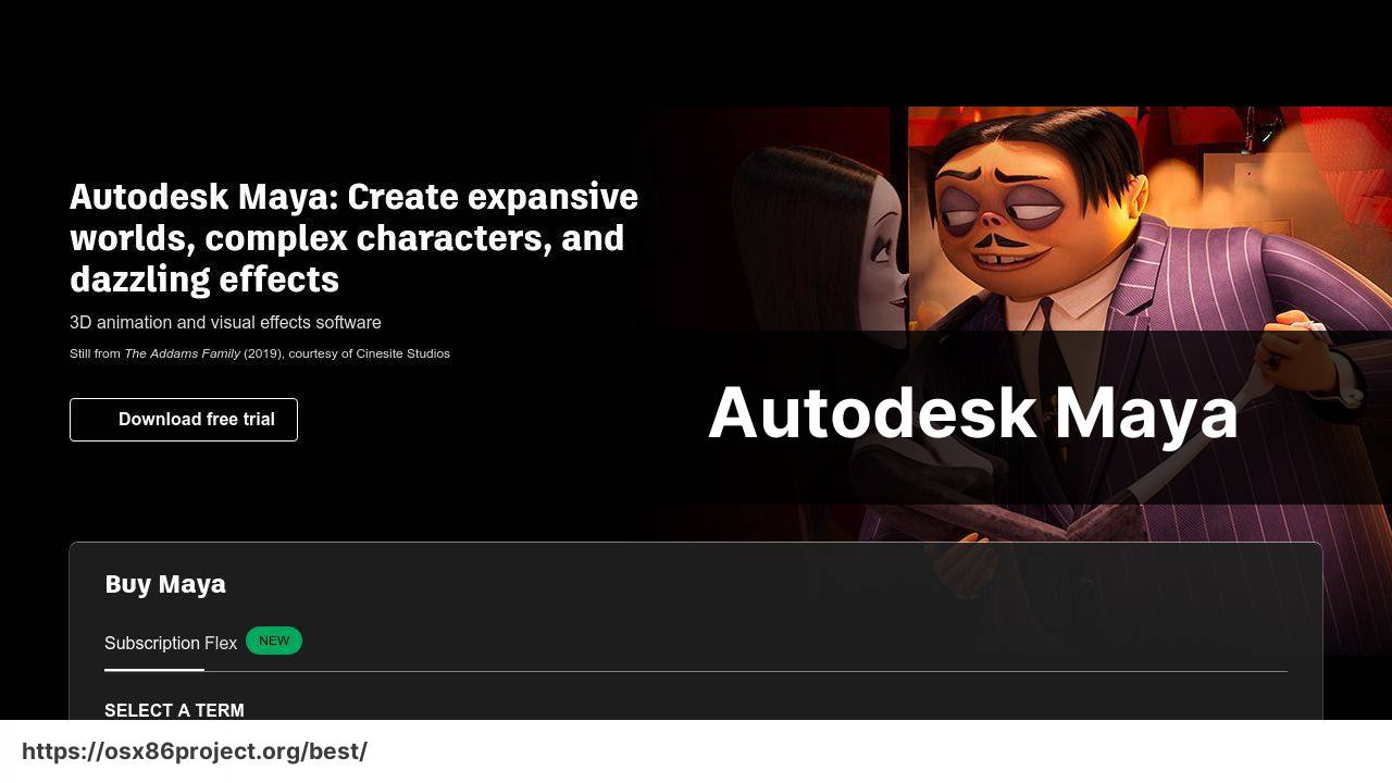 https://www.autodesk.com/products/maya/overview screenshot