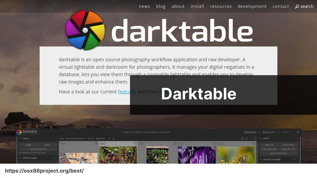 https://www.darktable.org screenshot