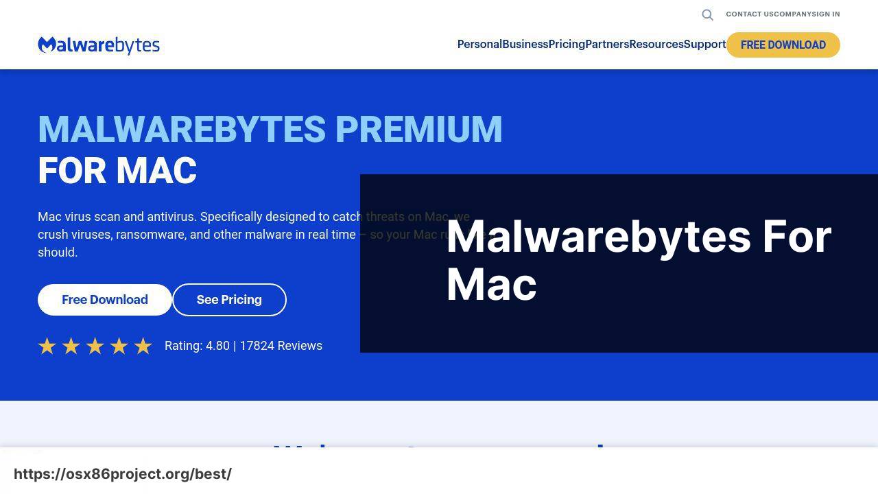 https://www.malwarebytes.com/mac/ screenshot