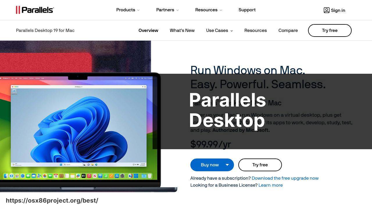 https://www.parallels.com/products/desktop/ screenshot