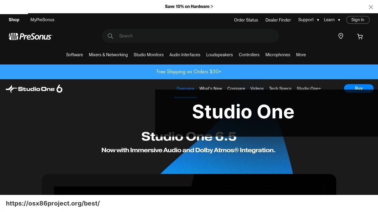 https://www.presonus.com/products/Studio-One screenshot