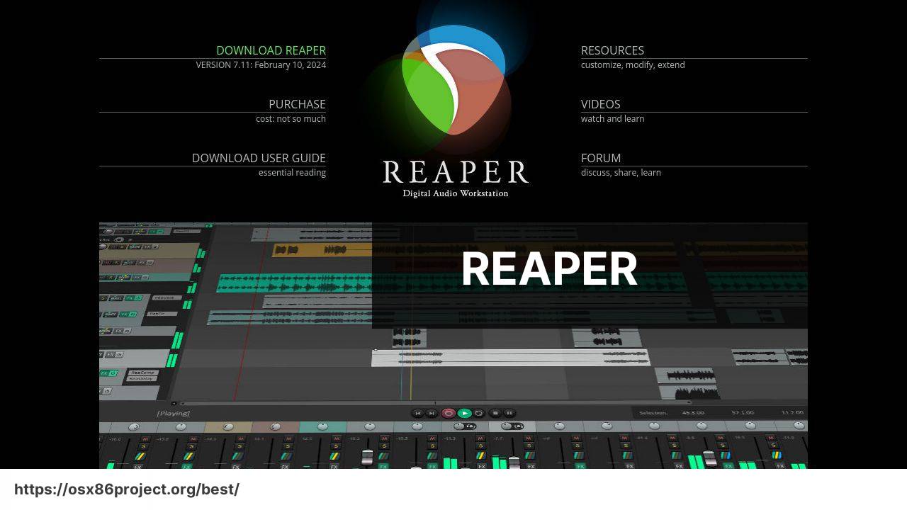 https://www.reaper.fm/ screenshot