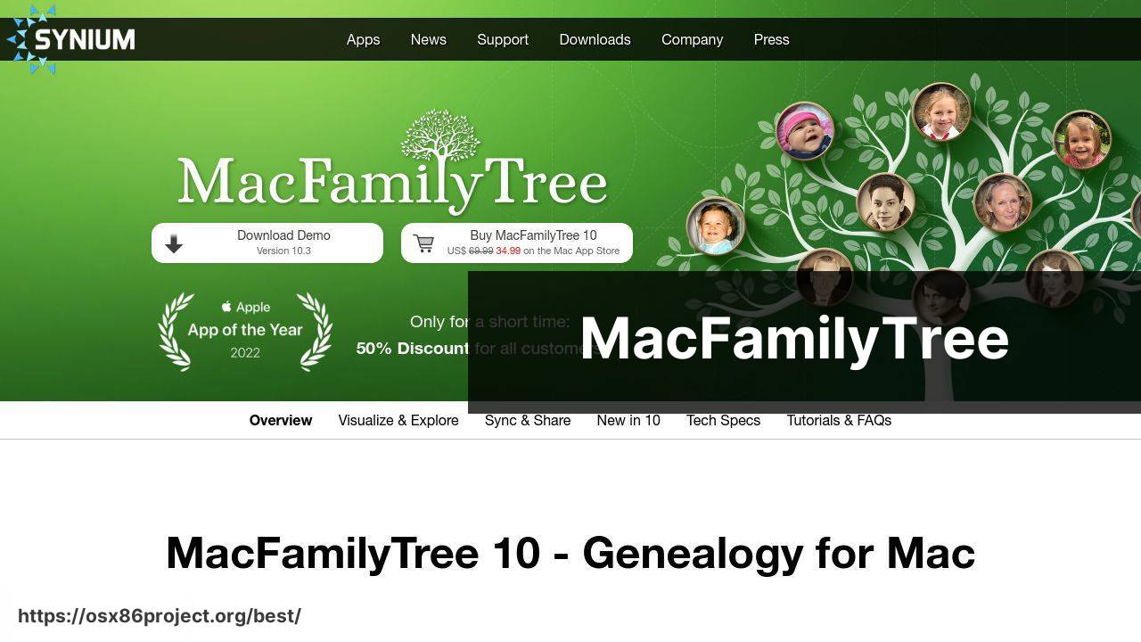 https://www.syniumsoftware.com/macfamilytree screenshot