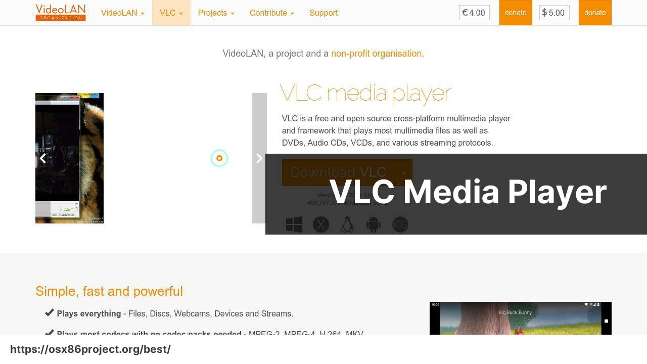 https://www.videolan.org/vlc/ screenshot