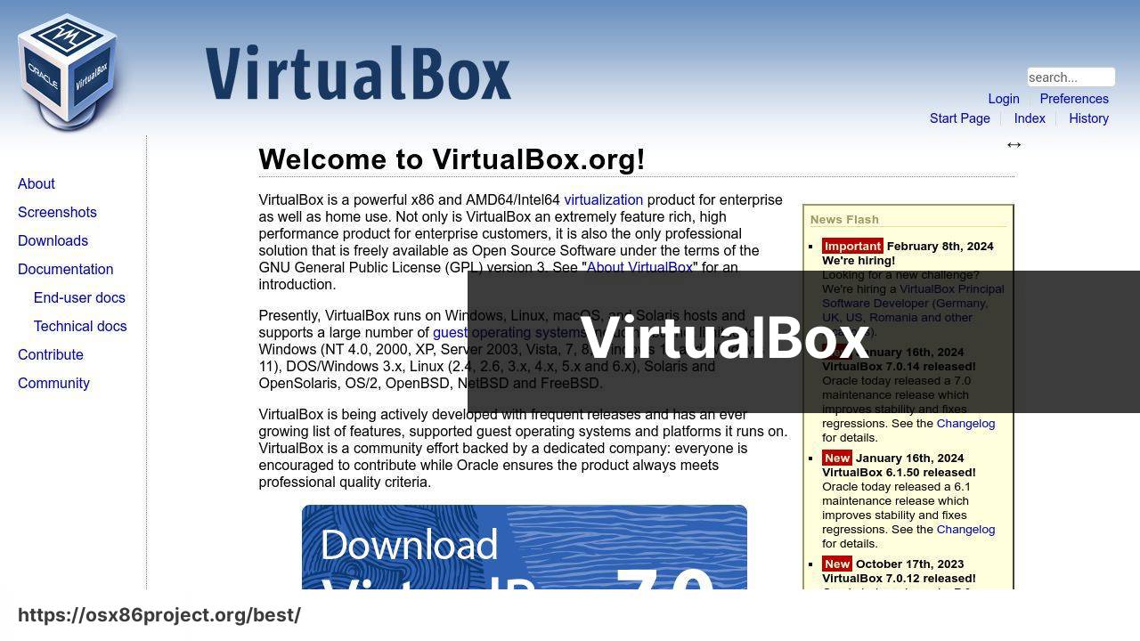 https://www.virtualbox.org/ screenshot