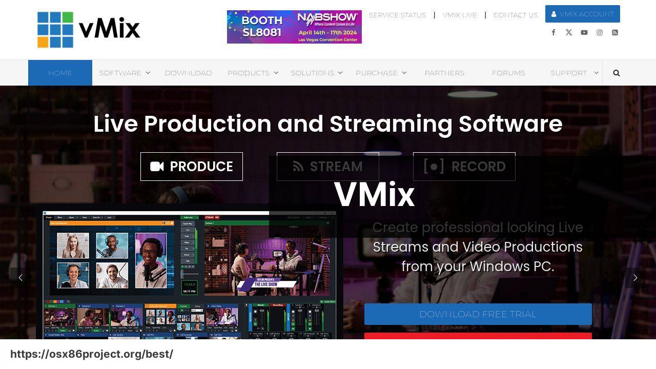 https://www.vmix.com/ screenshot