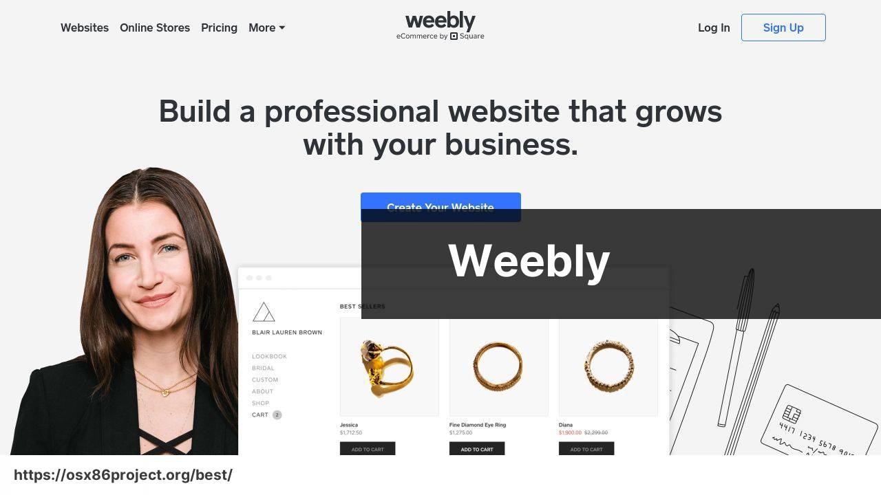 https://www.weebly.com/ screenshot