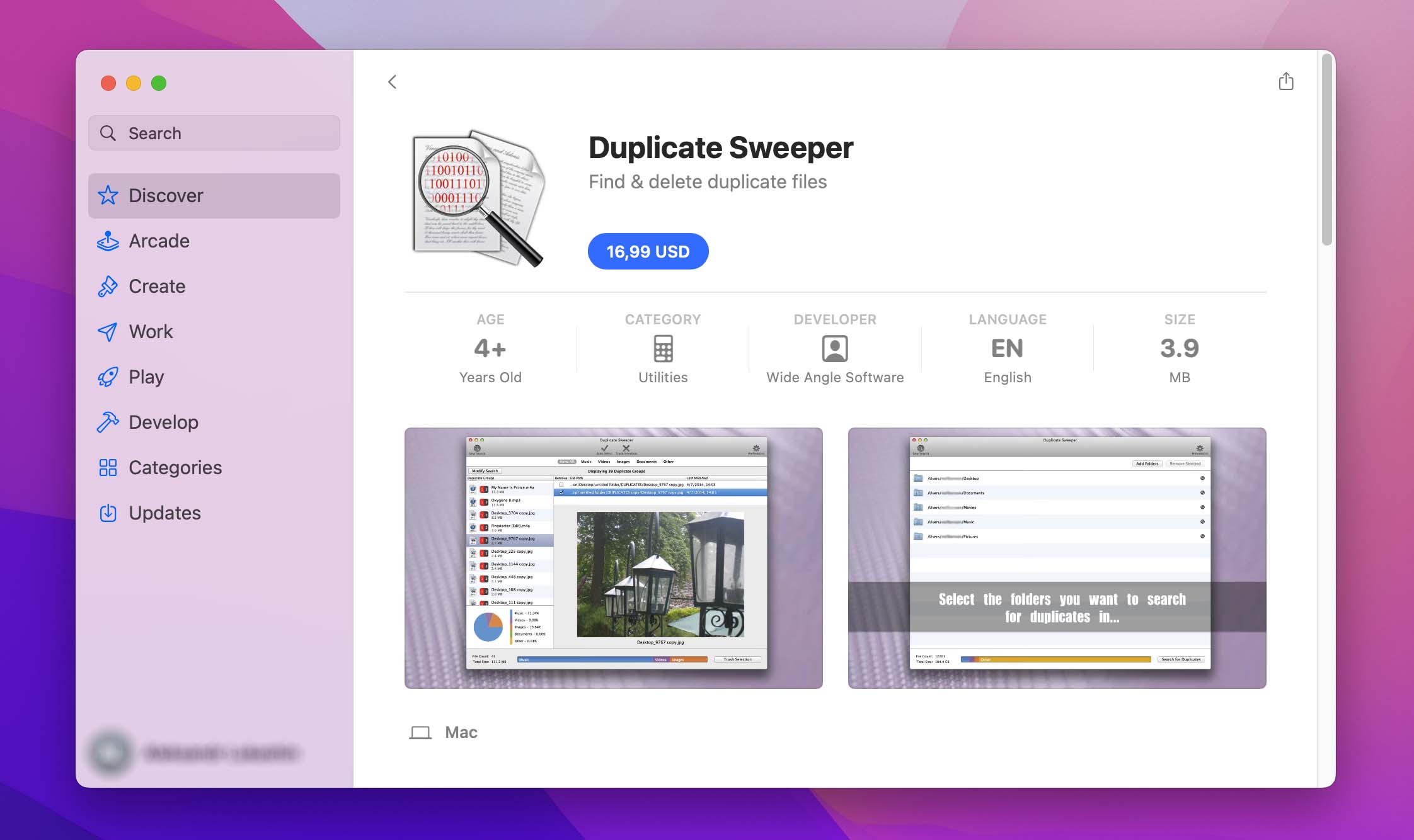 duplicate sweeper get in app store