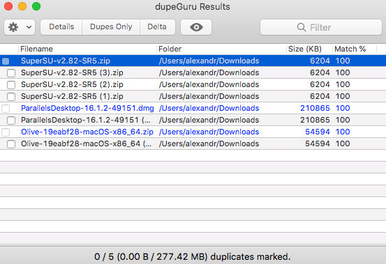 delete duplicate files mac os x