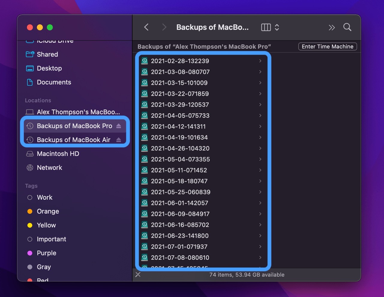 Keep a backup drive connected to allow Time Machine to create more backups