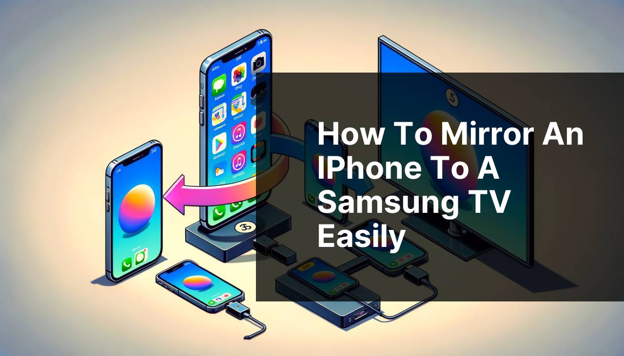 How to Mirror an iPhone to a Samsung TV Easily