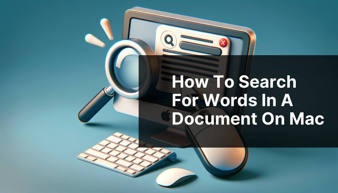 how to search for words in a document on mac