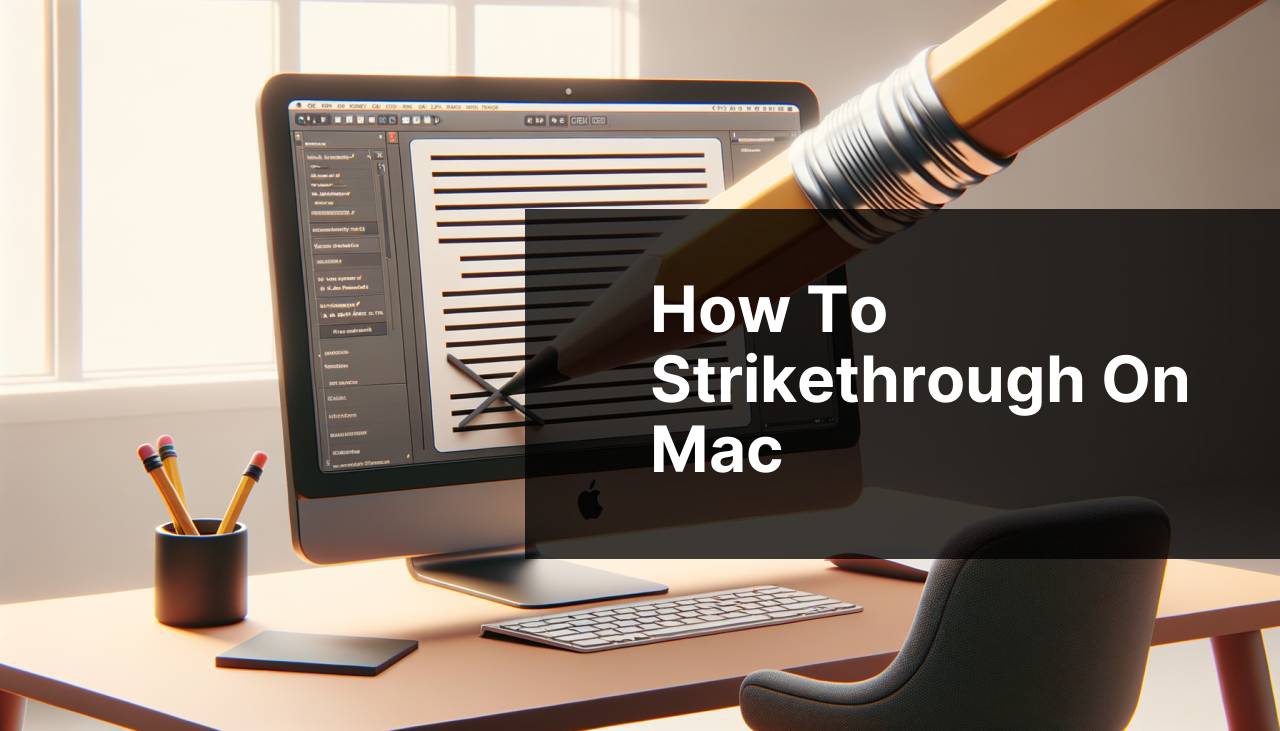 how to strikethrough on mac