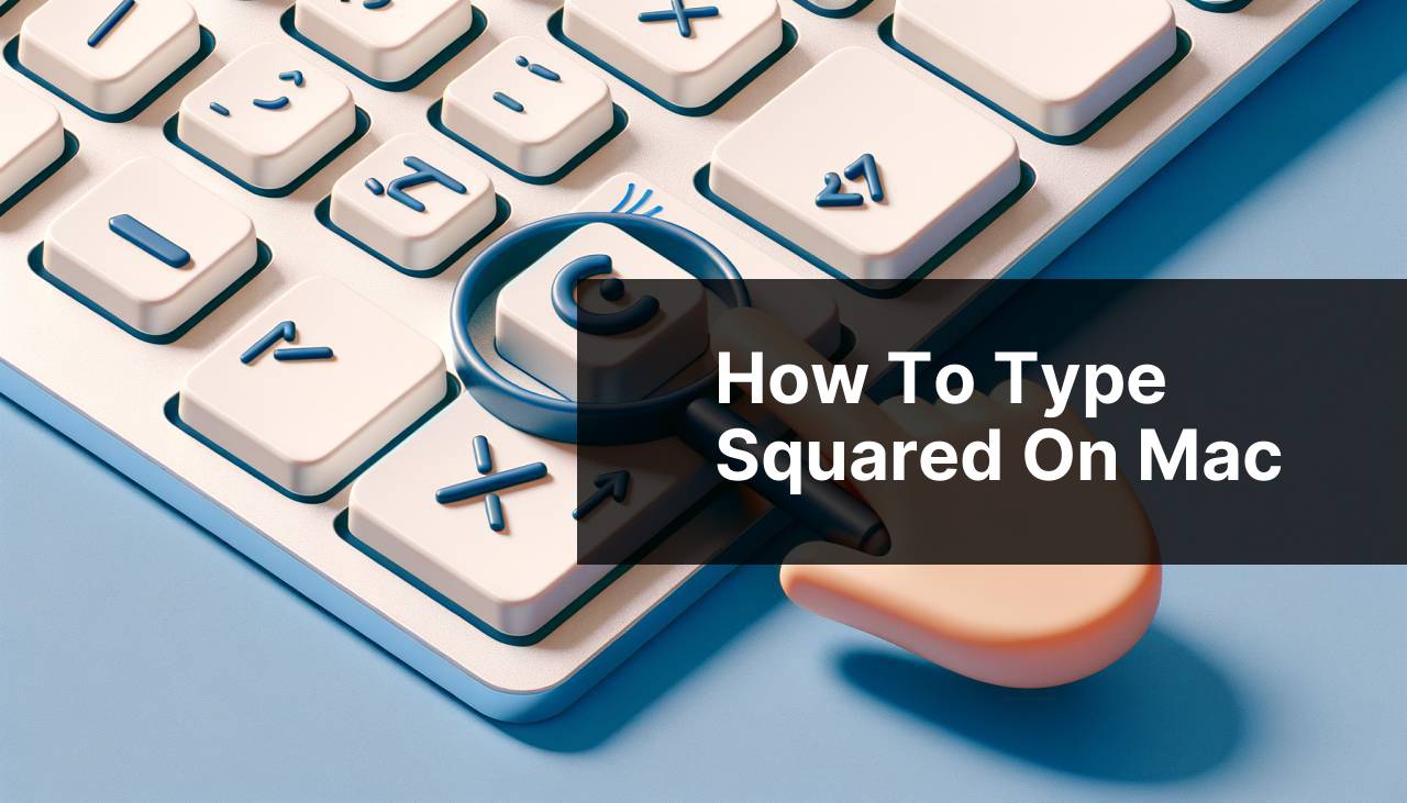 how to type squared on mac