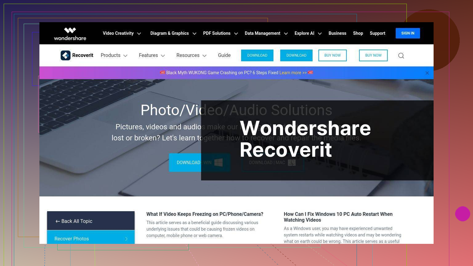 https://recoverit.wondershare.com/video-repair 界面截圖