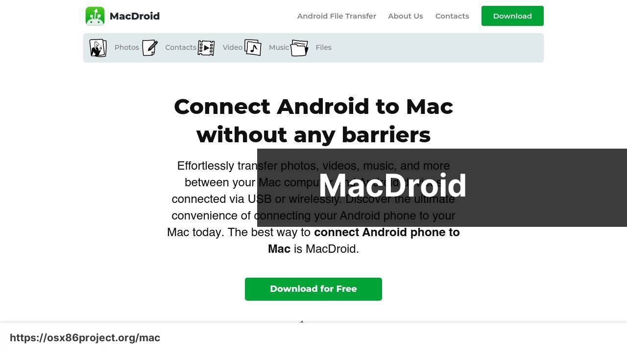 https://www.macdroid.app screenshot