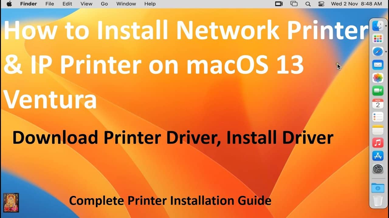 MacOS 13 Ventura Network & IP Printer Setup Guide