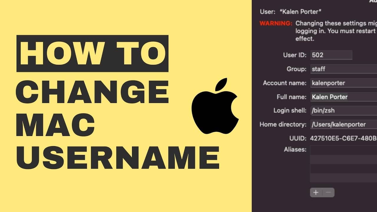Mac Username Changing Tutorial