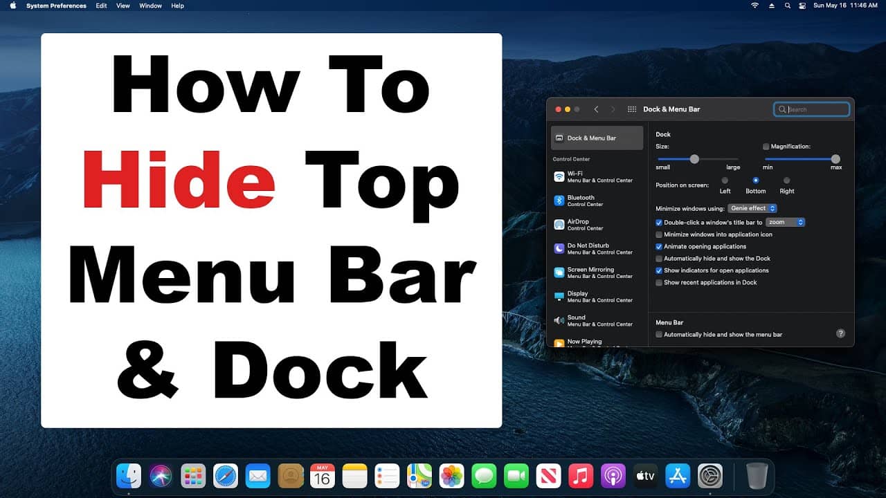 Mac OS: Hide & Display Menu Bar, Dock - Quick Guide