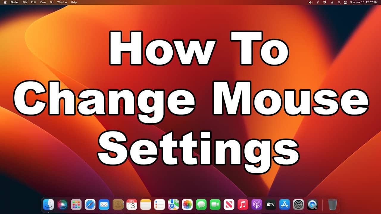 Adjust Mac Mouse Sensitivity & Enable Right Click