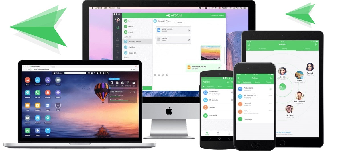 Take a look at the list of pros&cons of AirDroid below.