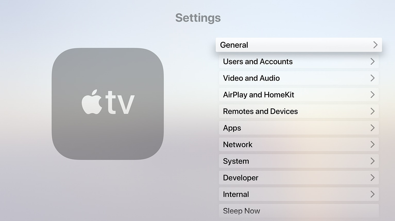 Apple TVでAirPlayを設定する方法。