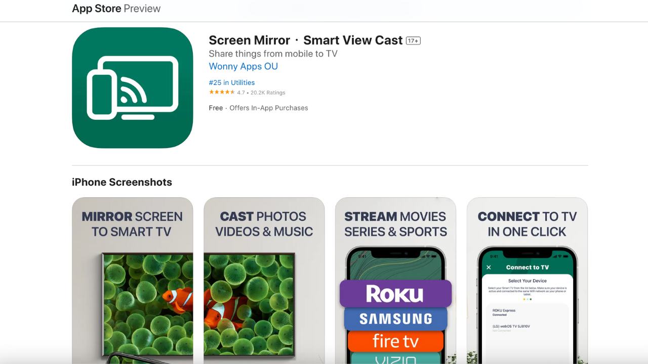 Screen Mirror・Smart View Cast on the App Store