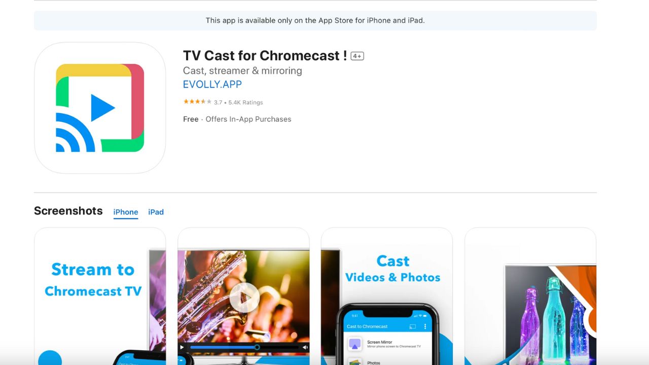 TV Cast for Chromecast app screenshot