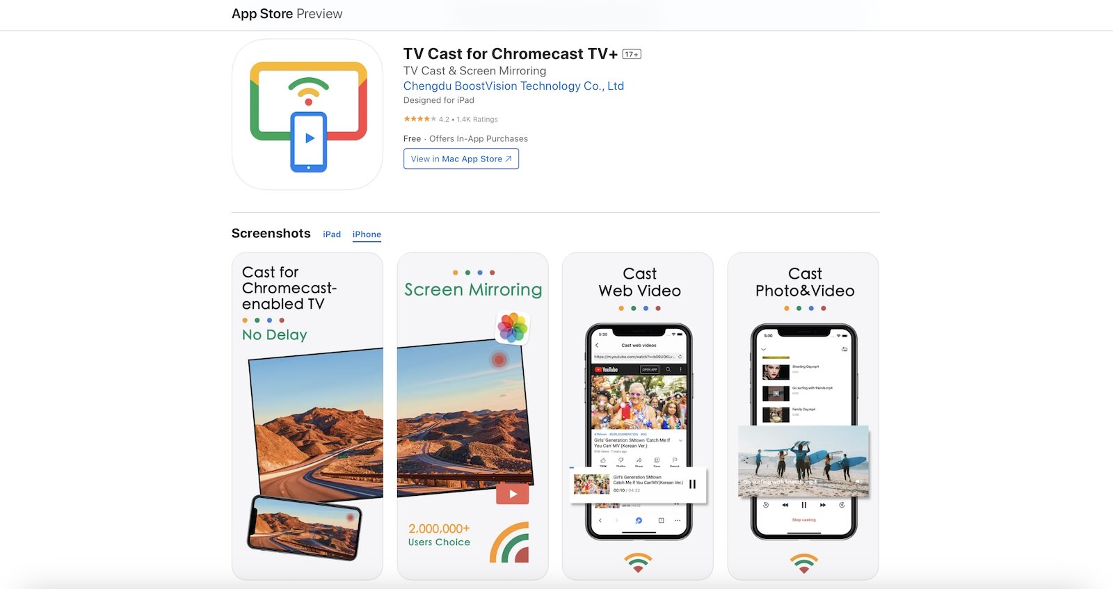 TV Cast for Chromecast TV+ in the App Store