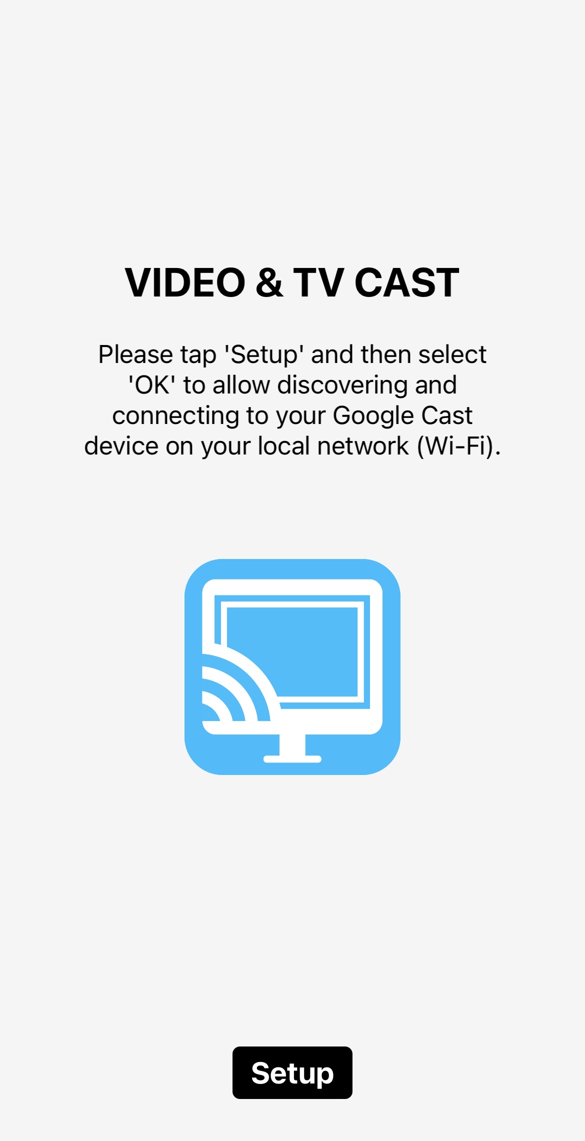 iPhoneでTV Cast Chromecastの設定