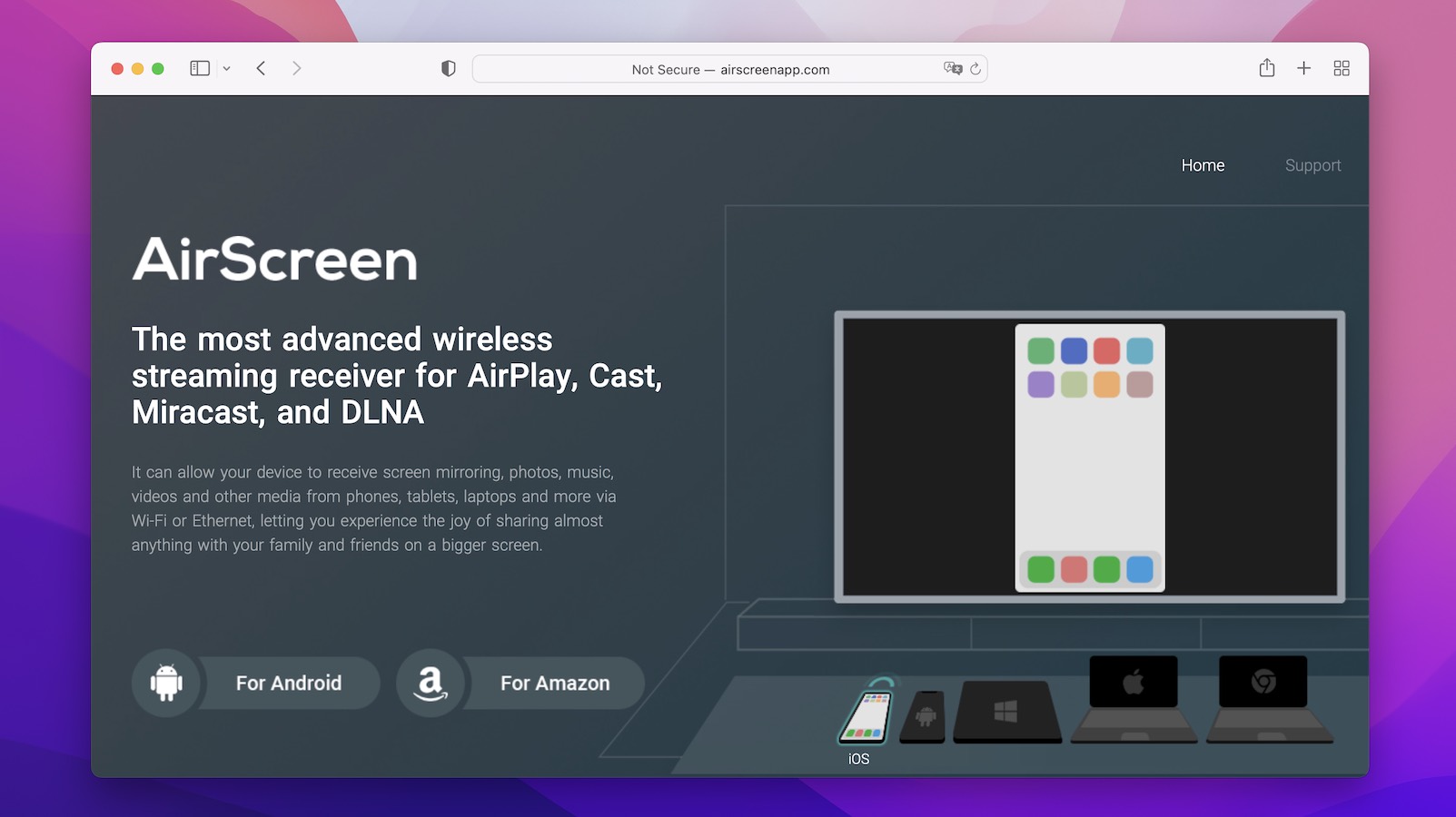 Use AirScreen app to connect your iPhone to TV