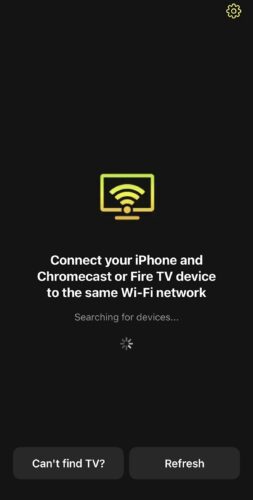 DoCast is searching for Chromecast device