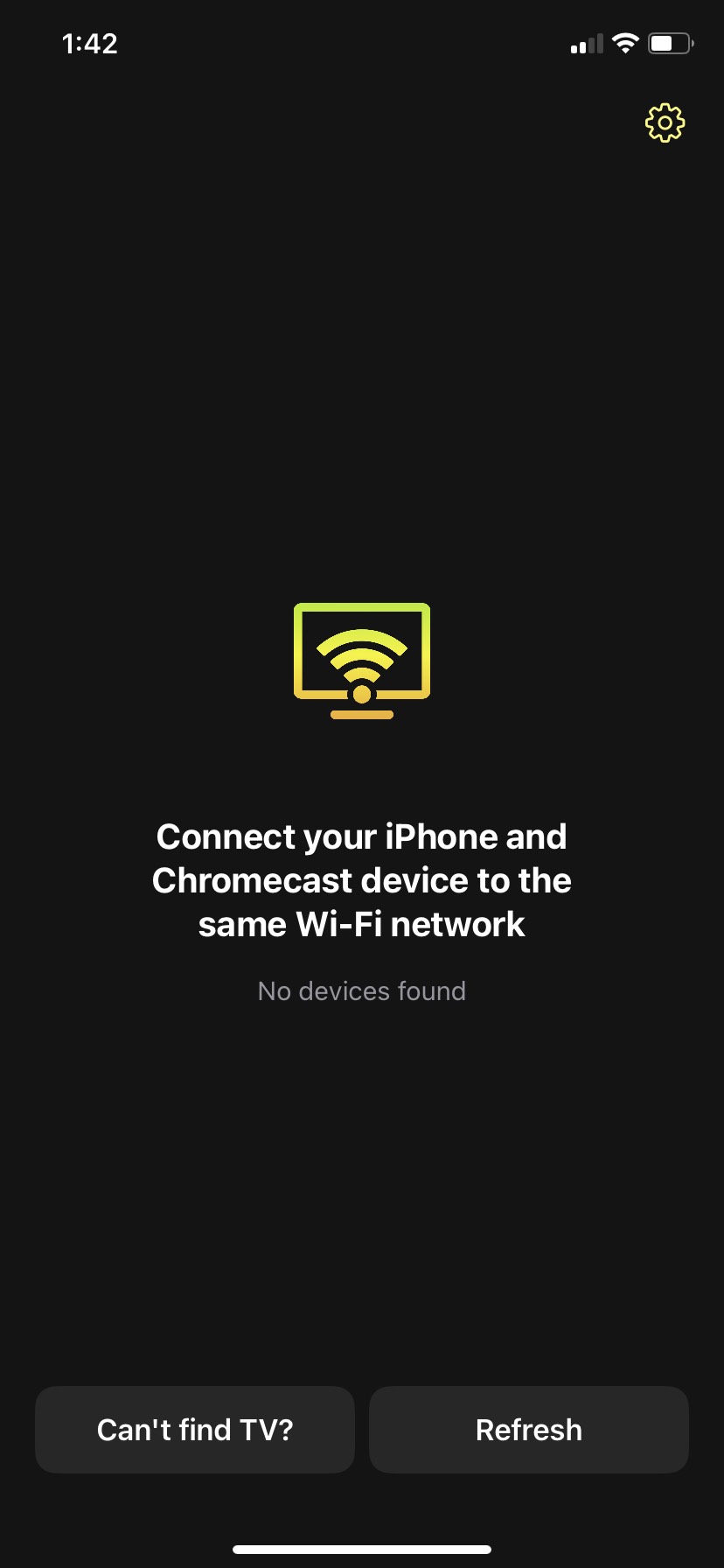 DoCast is searching nearby Chromecast devices