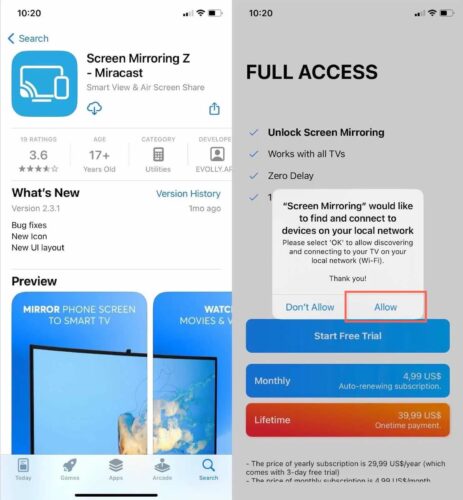App StoreからScreen Mirroring Z - Miracastをダウンロード