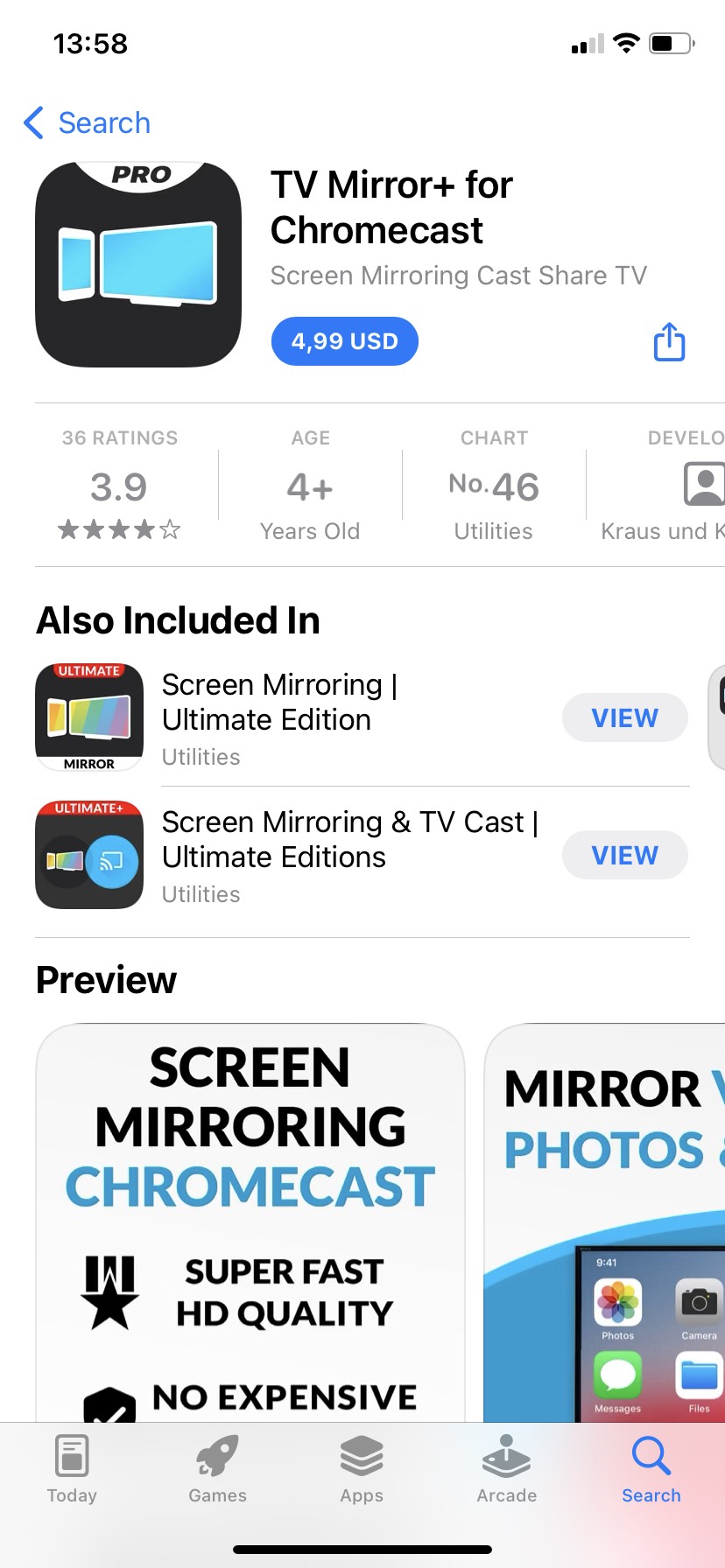 TV Mirror+ for Chromecast screenshots