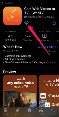 Install the iWebTV app on iPhone