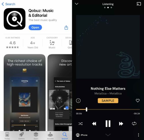 Stream music from your iPhone with Qobuz